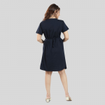 Women Typography Printed Cotton Maternity T-Shirt Dress